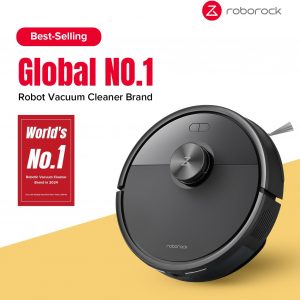roborock Q7 M5 Robot Vacuum and Mop Combo, 10,000Pa HyperForce Suction, Robotic Vacuum Cleaner, Dual Anti-Tangle System, APP-Controlled Mopping, LiDAR Navigation, for Pet Hair and Carpet, Black