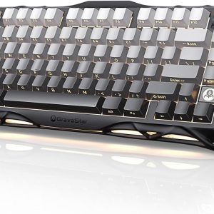 GravaStar Mercury K1 75% Wireless Mechanical Gaming Keyboard, Aluminum Alloy, Gasket Compact Custom Keyboard Hot-Swap Socket, Linear Switches, RGB Backlit - Gradient Black