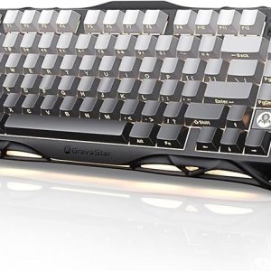 GravaStar Mercury K1 75% Wireless Mechanical Gaming Keyboard, Aluminum Alloy, Gasket Compact Custom Keyboard Hot-Swap Socket, Linear Switches, RGB Backlit - Gradient Black