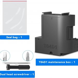 T04D1 Maintenance Box for EcoTank ET-15000 ET-3760 ET-3850 ET-4850 ET-4760 ET-3750, T04D100 Ink Maintenance Box for ET15000 ET-4750 ET-3830 ET-5150 ET-2980 ET-3950 ET-4950 Printer, TO4D1/04D1/EWMB2