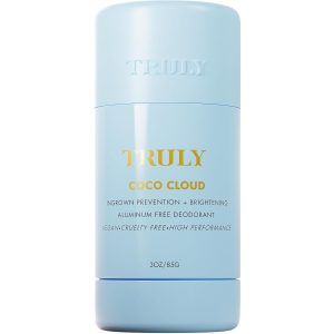 Truly Beauty Coco Cloud Desodorante | Apunta al olor corporal, pelos encarnados y decoloración | Desodorante suave sin aluminio | Fabricado con aceite de coco y ácido mandélico | Aroma de coco y