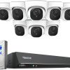 REOLINK 4K PoE Security Camera System Wired, 8pcs 8MP PoE Cameras, Smart Person/Vehicle Detection, 16CH NVR with 4TB HDD, H.265, 24/7 Recording, High Bitrate & Clear Stream, RLK16-800D8