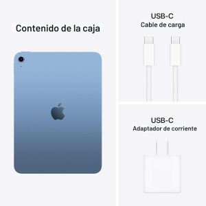Apple iPad de 11 pulgadas: chip A16, modelo de 11 pulgadas, pantalla Liquid Retina, 128 GB, Wi-Fi 6, cámara frontal de 12 MP/trasera de 12 MP, Touch ID, batería de todo el día — Azul