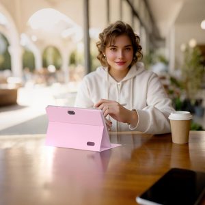 HOTTABLET Tablet 7Inch Android 14.0 with Protective Case, 8GB(4+4GB Expand) RAM+ 32GB ROM, IPS Screen, Dual Camera, Bluetooth 5.0 WiFi Tab (Pink)
