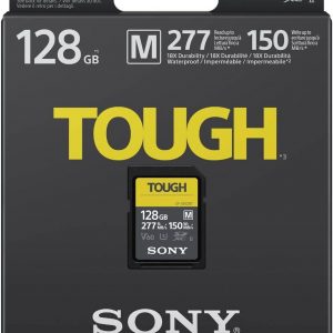 Sony TOUGH-M series SDXC UHS-II Card 128GB, V60, CL10, U3, Max R277MB/S, W150MB/S (SF-M128T/T1)