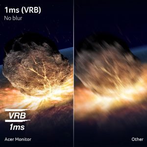 Acer Nitro 24.5 Inch Full HD 1920 x 1080 ZeroFrame Design PC Gaming Monitor | AMD FreeSync Premium | Up to 280Hz Refresh | 1ms (VRB) | One Display Port 1.4 and Two HDMI 2.0 Ports | KG251Q Z1biip