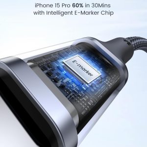 UGREEN USB C to USB C Cable, 100W 2-Pack USB C Charger Cable for iPhone 17/17 Air/17 Pro/17 Pro Max/16, MacBook Pro, iPad Pro, Dell XPS, Samsung Galaxy S25/S24/S23 Ultra, Switch, Pixel, 3.3FT Black