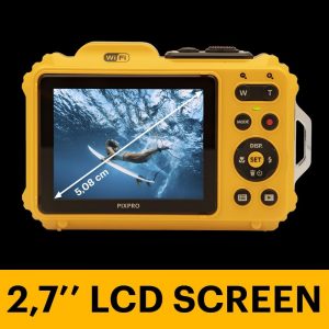 KODAK PIXPRO WPZ2 Rugged Waterproof Shockproof Dustproof WiFi Digital Camera 16MP 4X Optical Zoom 1080P Full HD Video Vlogging Camera 2.7" LCD (Yellow)