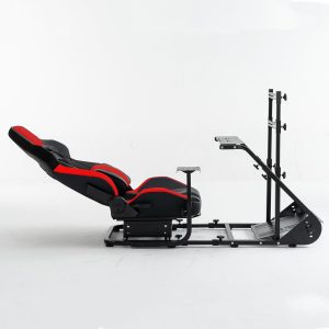 Runboll Racing Simulator Cockpit with Monitor Mount Fits for Logitech G923/G29/G920, Fanatec, Thrustmaster, and PXN, Adjustable Driving Simulators Without Handbrake, Pedals, Shift and Monitor