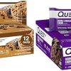Quest Nutrition Dipped Chocolate Chip Cookie Dough Protein Bars, 1.76 Oz, 12 Ct & Double Chocolate Chunk Protein Bars, High Protein, Low Carb, Gluten Free, Keto Friendly, 12 Count