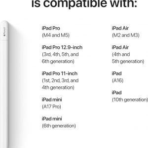 Apple Pencil (USB-C): Device Compatibility Check Required - Pixel-Perfect Precision, Tilt Sensitivity, Perfect for Note-Taking, Drawing, and Signing Documents. Charges and Pairs with USB-C