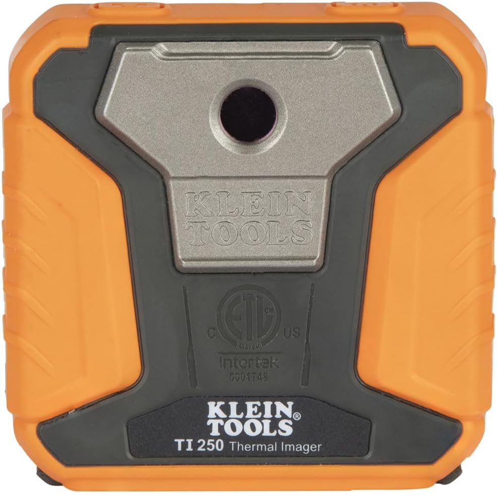 Klein Tools Cámara de imágenes térmicas recargable TI250, la cámara muestra más de 19,200 píxeles con 3 paletas de colores, puntos de temperatura alta/baja