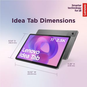 Lenovo Idea Tab - College Tablet - 11″ 2.5K IPS Touchscreen Display - 90Hz - MediaTek Dimensity 6300-8 GB Memory - 256 GB Storage - Integrated Arm Mali-G57 MC2 - Lenovo Tab Pen and Folio Case