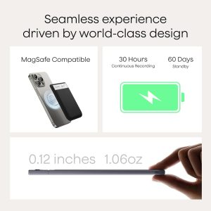 Plaud Note AI Voice Recorder, Voice Recorder w/Case, App Control, Transcribe & Summarize with AI Technology, Support 112 Languages, 64GB Memory, Audio Recorder for Lectures, Meetings, Calls, Black