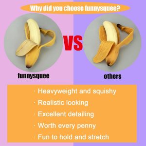 Banana Squishies Stress Relief Soft Scented Simulation Bananas Fruit Squeeze Toys Cute Birthday Gift Novelty Toy for Kids (Yellow Banana)