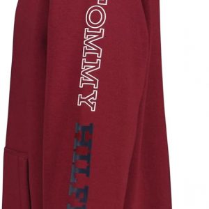 Tommy Hilfiger Sudadera con capucha de manga larga de forro polar para niños