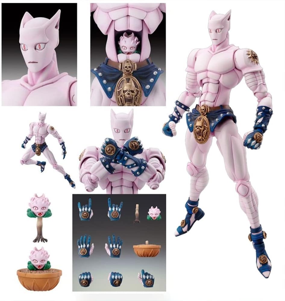 Killer Queen Figures Kira Yoshikage Anime Figure Statues Ultra Movable Action Figurine for Birthday