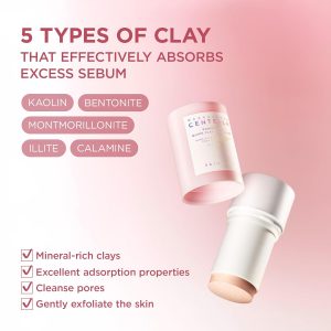 SKIN1004 Máscara de Barra de Arcilla Rápida Poremizing 27g, 0.95oz, Tratamiento Facial Coreano para Minimización de Poros, Máscara de Arcilla Rosa con Sal Rosa del Himalaya y Centella de Madagascar