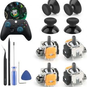 4Pack Joysticks for Xbox Series S/X Hall Effect Joystick Replacement for Xbox Series S/X 3D Analog Sensor Module Thumb Stick Controller Accessories Parts with Repair Tools