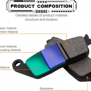 LOCOPOW Front & Rear Brake Pads for Honda CB500F CB300F CB500X CBR250R CBR300R CBR500R CMX300 CMX500 Rebal 300 500 CTX700 NC700 NC750 2011-2023