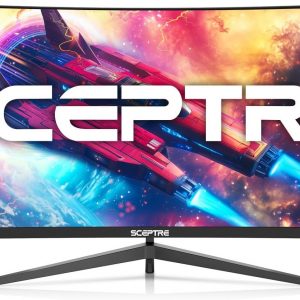 ¡Nuevo! Sceptre - Monitor para juegos curvado de 30 pulgadas 200+Hz FreeSync Altavoces integrados 2560 x 1080p HDMI x2 DP x2 Negro máquina 2026 (Serie C305B-200UN)