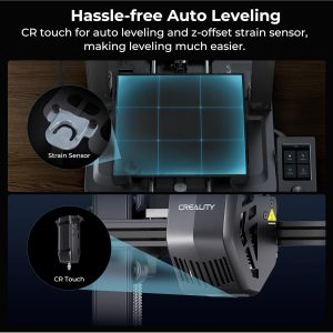 Creality Ender 3 V3 SE 3D Printer, 250mm/s Faster FDM 3D Printers with CR Touch Auto Leveling, Sprite Direct Extruder Auto-Load Filament Dual Z-axis & Y-axis, Printing Size 8.66 * 8.66 * 9.84 inch