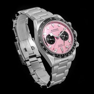 Sugess BB Chrono S457.P Reloj de movimiento mecánico ST1907 con cristal de zafiro abovedado de 328.1 ft para hombre, plateado, Reloj deportivo