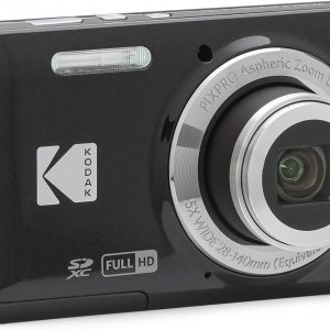 KODAK PIXPRO FZ55-BK 16MP CMOS Sensor Digital Camera 5X Optical Zoom 28mm Wide Angle 1080P Full HD Video 2.7" LCD Vlogging Camera (Black)