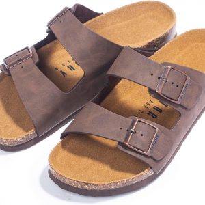 Fitory Sandalias para hombre, dan soporte al arco del pie, llevan correas con hebillas ajustables, plantilla de corcho, tallas 7 a 14.5