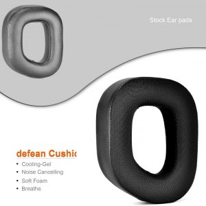 Almohadillas HS80 RGB más gruesas de calidad mejorada, almohadilla de repuesto compatible con auriculares inalámbricos Corsair HS80 RGB, espuma de cancelación de ruido de alta densidad, grosor añadido