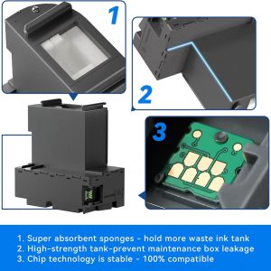 T04D1 Maintenance Box for EcoTank ET-15000 ET-3760 ET-3850 ET-4850 ET-4760 ET-3750, T04D100 Ink Maintenance Box for ET15000 ET-4750 ET-3830 ET-5150 ET-2980 ET-3950 ET-4950 Printer, TO4D1/04D1/EWMB2