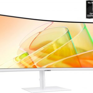 Samsung Monitor de computadora curvado ViewFinity (S65TC) de 34 pulgadas serie Ultra-WQHD 1000R, HDR10, 100Hz, AMD FreeSync, Thunderbolt 4, soporte ajustable en altura, altavoces incorporados, cuidado