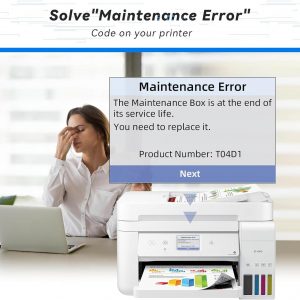 T04D1 Maintenance Box for EcoTank ET-15000 ET-3760 ET-3850 ET-4850 ET-4760 ET-3750, T04D100 Ink Maintenance Box for ET15000 ET-4750 ET-3830 ET-5150 ET-2980 ET-3950 ET-4950 Printer, TO4D1/04D1/EWMB2