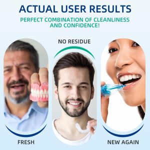 Retainer & Denture Cleaner KIt - Mouth Night Guard Whitening Case - 120 Cleanser Tablets, Guard Bath Cup