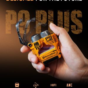 GravaStar Sirius Plus True Wireless Earbuds, Bluetooth 5.3 Active Noise Cancellation ANC Headphones, 28H Playtime, ENC Clear Call, Customization App, IPX4 for Sports/Work -Yellow