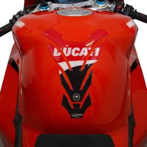 labelbike - 3D Sticker Motorcycle Tank Pad Protection and Decoration in Resin Compatible with Ducati Corse