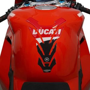 labelbike - 3D Sticker Motorcycle Tank Pad Protection and Decoration in Resin Compatible with Ducati Corse
