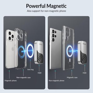 GiGimundo SSD magnético M20 de 512 GB, SSD portátil, aleación de zinc duradera, máximo 2000 MB/s para PC a través de USB-C 3.2 Gen 2x2, compatible con 15 Pro/15 Pro Max/16 Pro Max, Mac, tableta