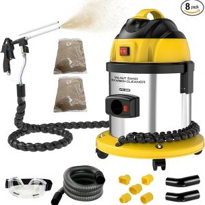 YUANRI Walnut Blaster Kit for Carbon Cleaning, 1200W Engine Intake Valve Cleaner Machine, Automotive Engine Carbon Remover with 2kg Walnut Sand, Sand Blaster for Carbon Cleaning HTS558