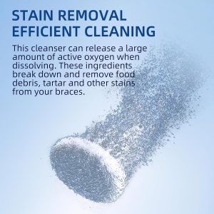 Retainer & Denture Cleaner KIt - Mouth Night Guard Whitening Case - 120 Cleanser Tablets, Guard Bath Cup