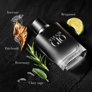 Armani beauty Acqua di Giò - Trío Cologe para hombre (valor de $124) - Eau de Toilette, Profundo y Parfum - 0.5 onzas líquidas cada uno