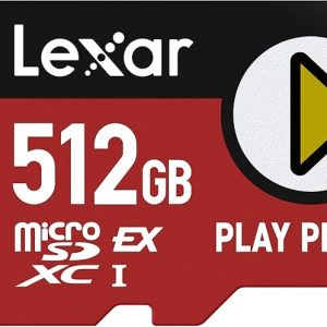 Lexar Tarjeta microSD Express Play PRO de 512 GB, UHS-I, C10, U3, V30, Full HD, 4K, tarjeta de memoria de hasta 900/600 MB/s, compatible con Nintendo-Switch 2, ASUS ROG Ally, Steam Deck, Gaming