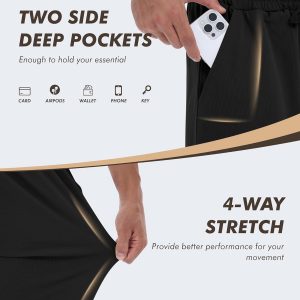 3 Pack Mens Sweatpants with Pockets - Mesh Open Bottom Athletic Joggers for Men Loose Fit Gym Workout Running Casual Pants