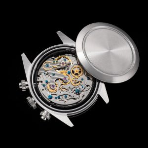 Sugess BB Chrono S457.P Reloj de movimiento mecánico ST1907 con cristal de zafiro abovedado de 328.1 ft para hombre, plateado, Reloj deportivo