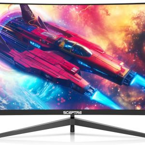 ¡Nuevo! Sceptre - Monitor para juegos curvado de 30 pulgadas 200+Hz FreeSync Altavoces integrados 2560 x 1080p HDMI x2 DP x2 Negro máquina 2026 (Serie C305B-200UN)