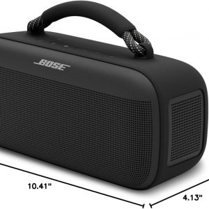 Bose SoundLink Max Bluetooth Speaker - Portable Wireless Party Speaker, IP67 Waterproof, Rope Handle, Up to 20 Hours of Playtime, USB-C, Built-in 3.5mm AUX Input, Black