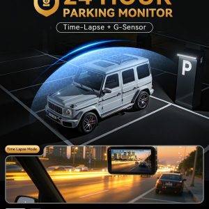 TERUNSOUl 4K+4K Dash Cam Front and Rear, Free 128GB Card Included, 5.8GHz WiFi Dash Camera for Cars, Built-in GPS, G-Sensor, 170°Wide Angle, 3" IPS Screen, 24H Parking Mode, Support 512GB Max