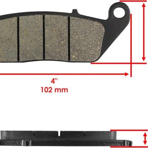 Caltric Front Rear Brake Pads Compatible with Honda Cbr500R Cbr 500R Cbr500Ra Abs 2013-2016