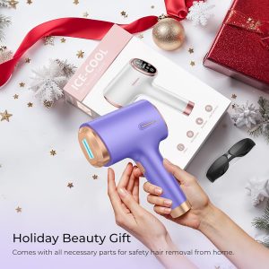 Ubroo Laser Hair Removal for Women & Men, 45°F Ice-Cooling Contact, Safe & Virtually Painless Alternative to Salon IPL Hair Removal Device, Long-Lasting Hair Removal from Home