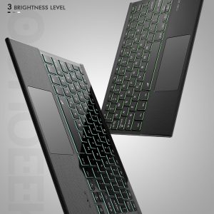 Doohoeek Funda de teclado para Samsung Galaxy Tab S10 Lite de 10.9 pulgadas 2025 / S10 FE / S9 FE / S9, teclado Bluetooth con trackpad y retroiluminación de 7 colores y soporte para cubierta de